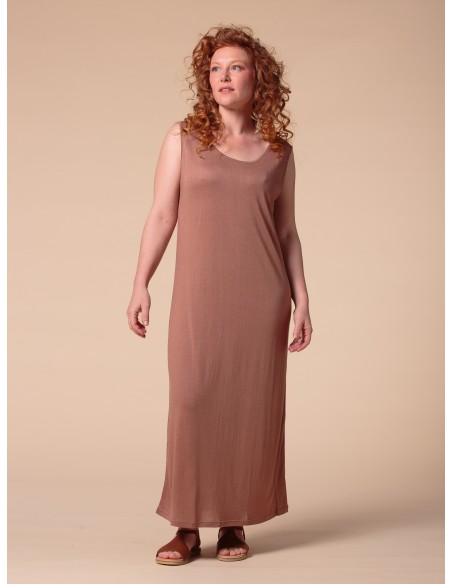 ABITO LUNGO IN SETA LINO E ECOVISCOSA "CINDY"