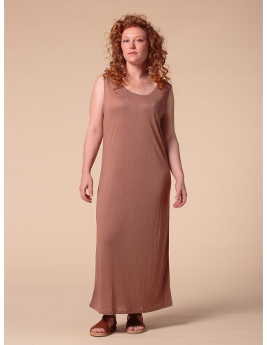 ABITO LUNGO IN SETA LINO E ECOVISCOSA "CINDY"