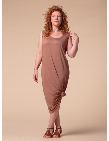 ABITO LUNGO IN SETA LINO E ECOVISCOSA "CINDY"