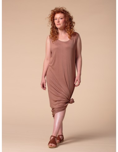 ABITO LUNGO IN SETA LINO E ECOVISCOSA "CINDY"