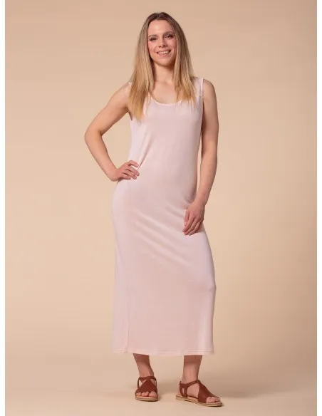 ABITO LUNGO IN SETA LINO E ECOVISCOSA "CINDY"