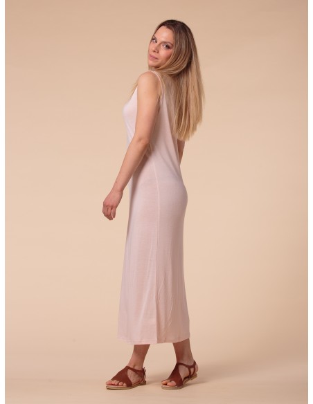 ABITO LUNGO IN SETA LINO E ECOVISCOSA "CINDY"