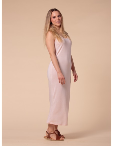 ABITO LUNGO IN SETA LINO E ECOVISCOSA "CINDY"
