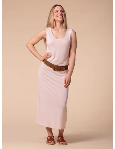 ABITO LUNGO IN SETA LINO E ECOVISCOSA "CINDY"