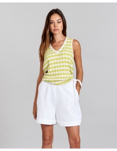 SHORTS IN PIZZO SANGALLO DI COTONE BIOLOGICO "MAYA" 2