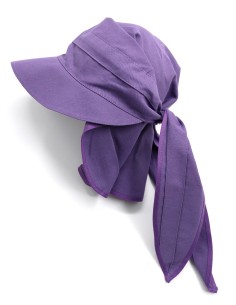 BANDANA PROTETTIVA UV 60 IN COTONE BIO MOD "CORA" - VIOLA