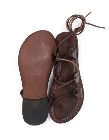 SANDALO CAPRESE INFRADITO IN PELLE E CUOIO...