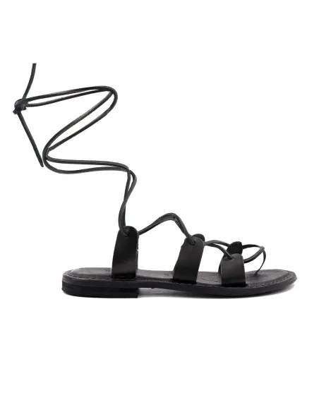 SANDALO CAPRESE INFRADITO IN PELLE E CUOIO "ARTEMIDE"