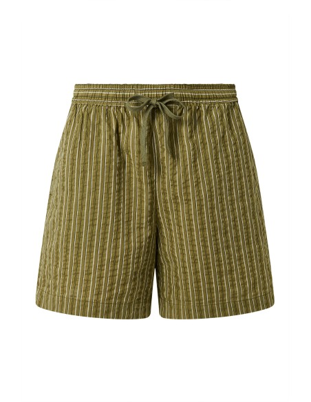 SHORTS A RIGHE IN COTONE BIOLOGICO "LEAH"