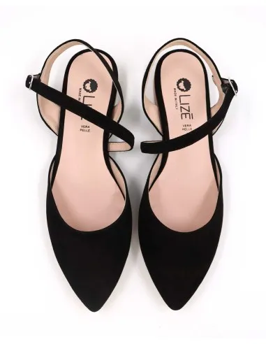 SLINGBACK IN CAMOSCIO CON FONDO CUOIO "DELIGHT"