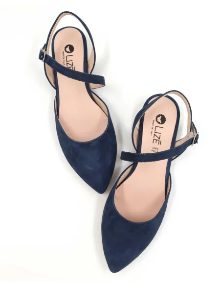 SLINGBACK IN CAMOSCIO CON FONDO CUOIO "DELIGHT"