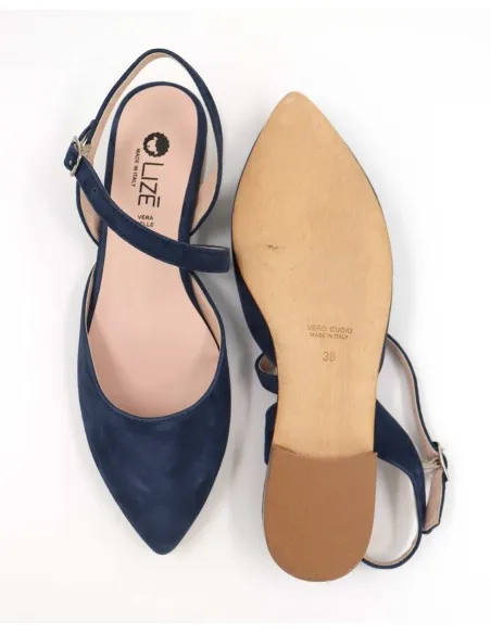 SLINGBACK IN CAMOSCIO CON FONDO CUOIO "DELIGHT"