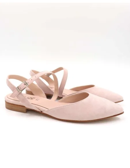 SLINGBACK IN CAMOSCIO CON FONDO CUOIO "DELIGHT"