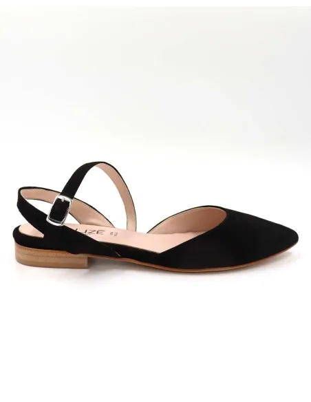 SLINGBACK IN CAMOSCIO CON FONDO CUOIO "DELIGHT"