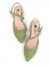 SLINGBACK IN CAMOSCIO CON FONDO CUOIO "DELIGHT"