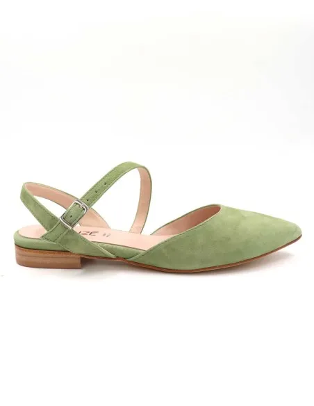 SLINGBACK IN CAMOSCIO CON FONDO CUOIO "DELIGHT"