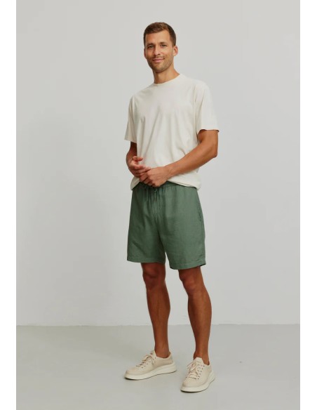 SHORTS UOMO IN ECOVISCOSA E LINO "CURRY"