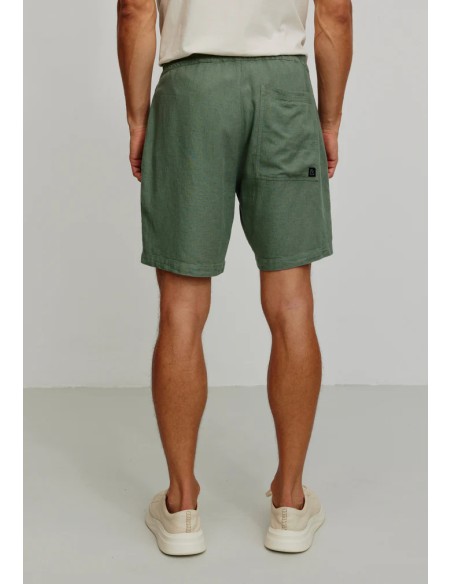 SHORTS UOMO IN ECOVISCOSA E LINO "CURRY"