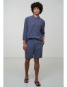 SHORTS UOMO IN ECOVISCOSA E LINO "CURRY"