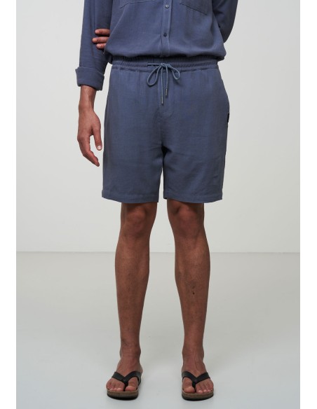 SHORTS UOMO IN ECOVISCOSA E LINO "CURRY"