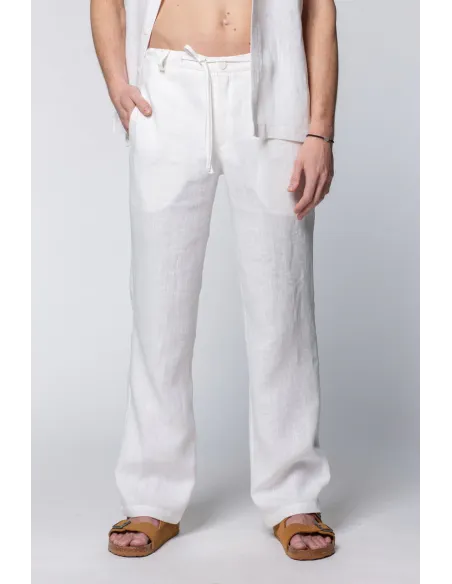 PANTALONE UOMO IN 100% LINO
