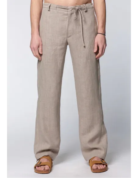 PANTALONE UOMO IN 100% LINO