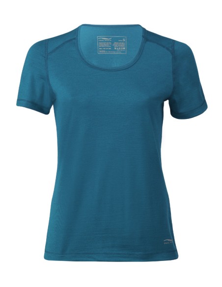 T-SHIRT  TERMICA IN LANA-SETA PER LO SPORT DONNA A MANICHE CORTE