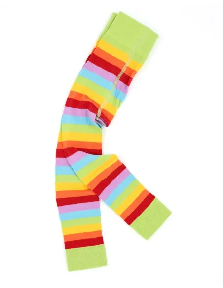 LEGGINGS BIMBI IN COTONE BIOLOGICO "ARCOBALENO"