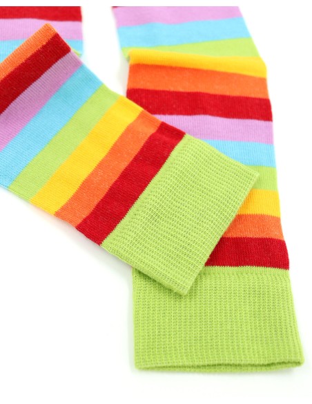 LEGGINGS BIMBI IN COTONE BIOLOGICO "ARCOBALENO"