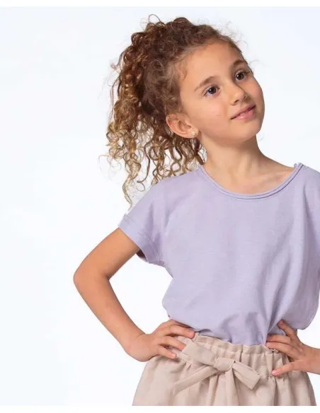 T-SHIRT GIROCOLLO IN CANAPA KIDS