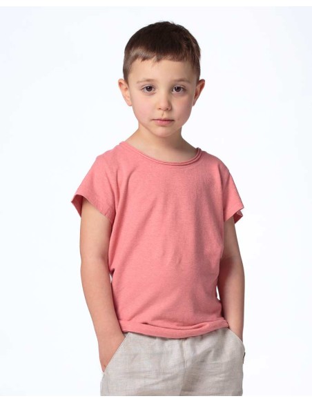 T-SHIRT GIROCOLLO IN CANAPA KIDS