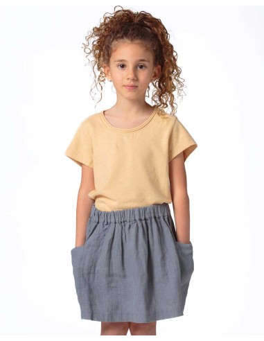 T-SHIRT GIROCOLLO IN CANAPA KIDS