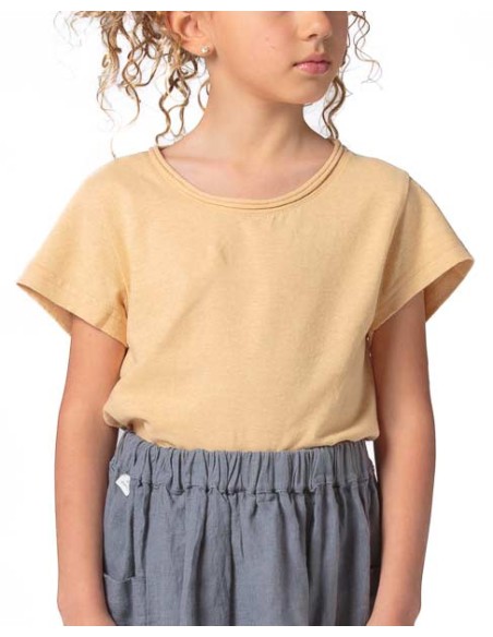 T-SHIRT GIROCOLLO IN CANAPA KIDS