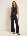 PANTALONI A PALAZZO IN LYOCELL A COSTINA "MARLENE"