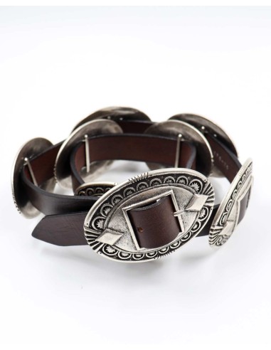 CINTURA ARTIGIANALE IN PELLE E METALLO...