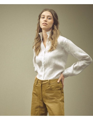 CAMICIA DONNA IN 100% CANAPA MANICA LUNGA