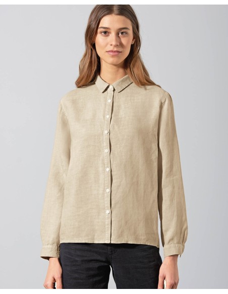 CAMICIA DONNA IN 100% CANAPA MANICA LUNGA
