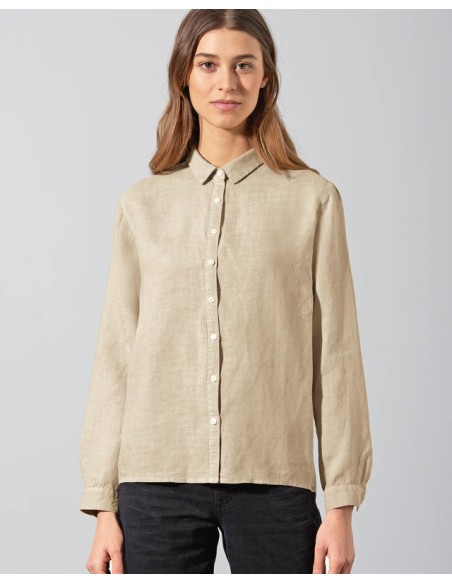 CAMICIA DONNA IN 100% CANAPA MANICA LUNGA