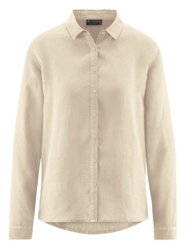CAMICIA DONNA IN 100% CANAPA MANICA LUNGA