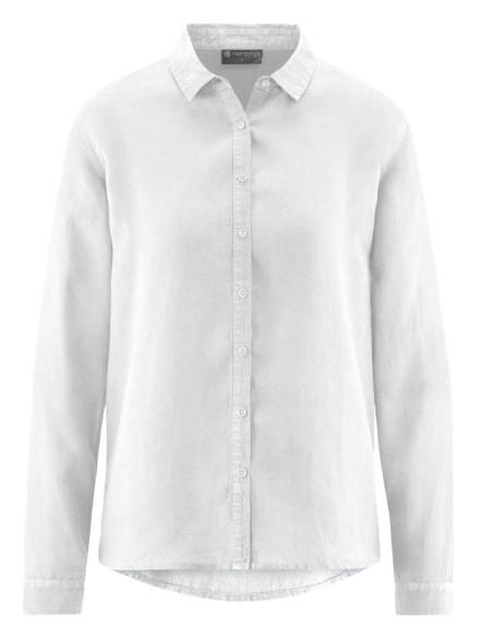 CAMICIA DONNA IN 100% CANAPA MANICA LUNGA