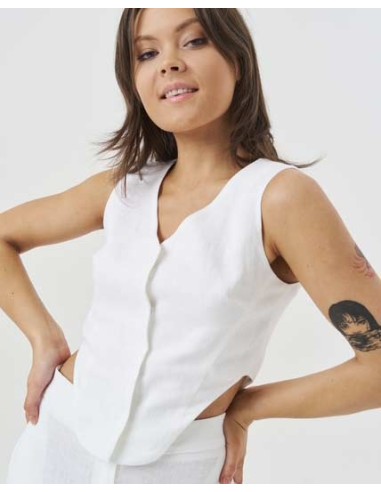 GILET IN 100% LINO "NOA"