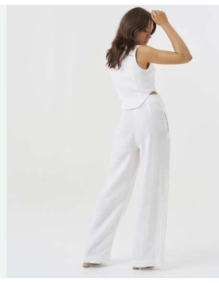 GILET IN 100% LINO "NOA"