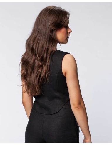 GILET IN 100% LINO "NOA"