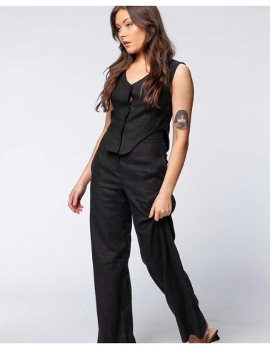 GILET IN 100% LINO "NOA"