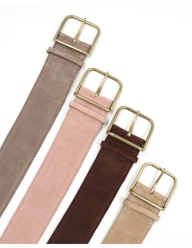 CINTURA ARTIGIANALE IN PELLE NATURALE "SUEDE"