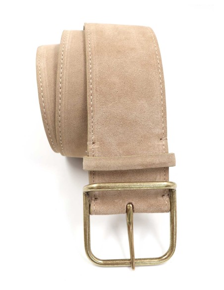 CINTURA ARTIGIANALE IN PELLE NATURALE "SUEDE"