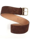 CINTURA ARTIGIANALE IN PELLE NATURALE "SUEDE"