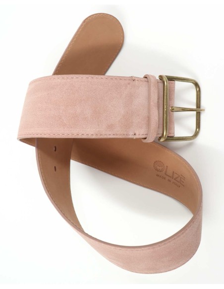 CINTURA ARTIGIANALE IN PELLE NATURALE "SUEDE"