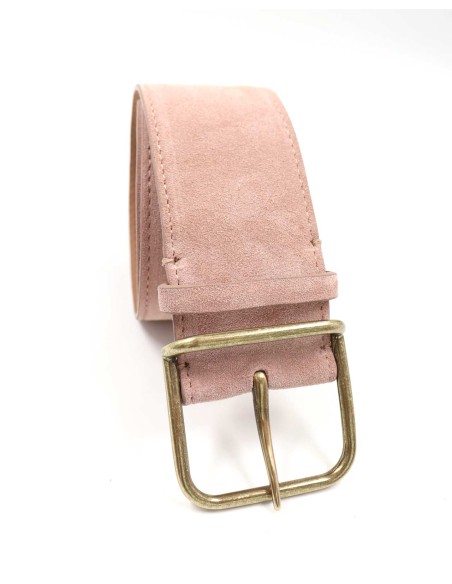CINTURA ARTIGIANALE IN PELLE NATURALE "SUEDE"