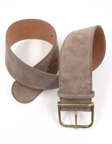 CINTURA ARTIGIANALE IN PELLE NATURALE "SUEDE"